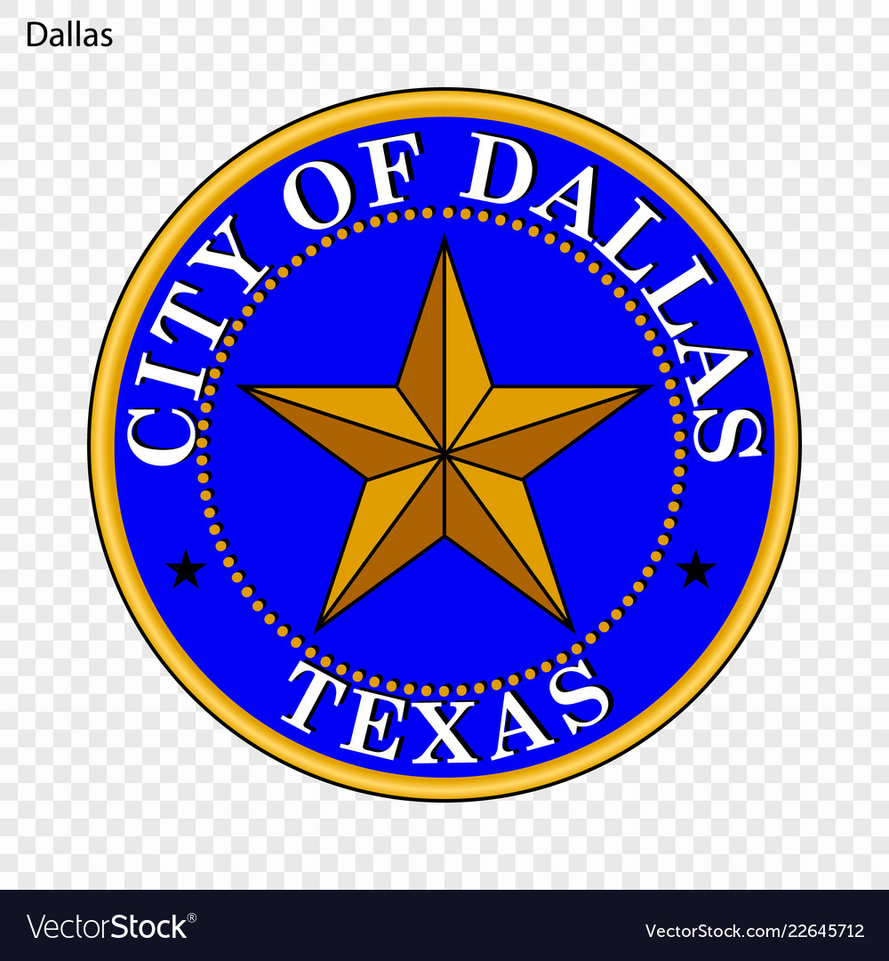 Emblem of dallas Royalty Free Vector Image - VectorStock