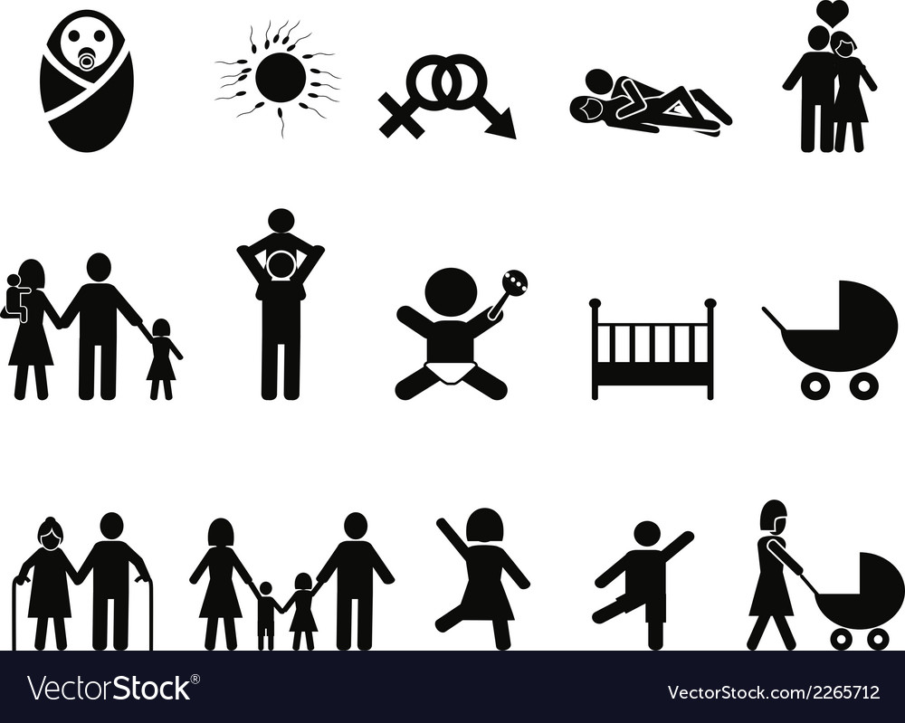 Family Life Icons - Diverse People