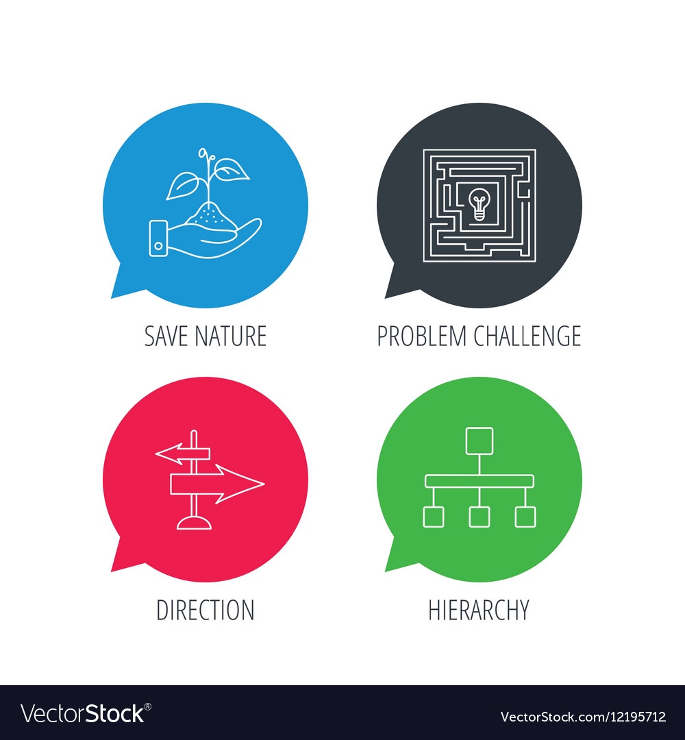 Hierarchy save nature and direction arrow icon