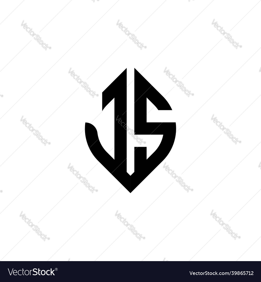 Js logo monogram geometric shape style