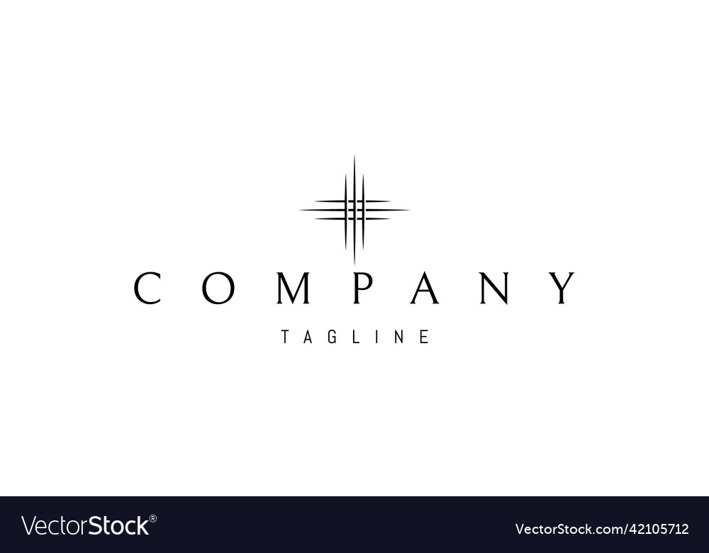 Logo on which an abstract image of a sharp