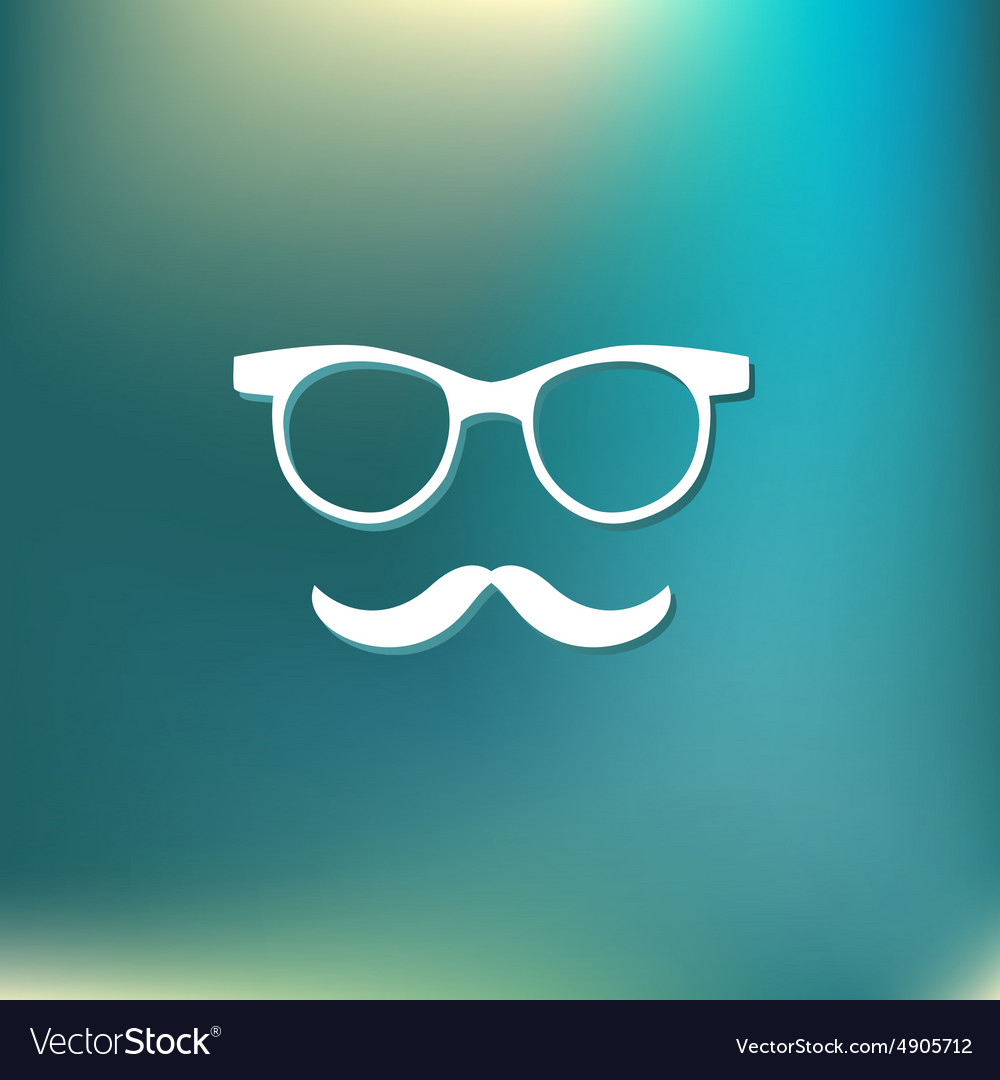 Mustache and glasses hipster icon symbol