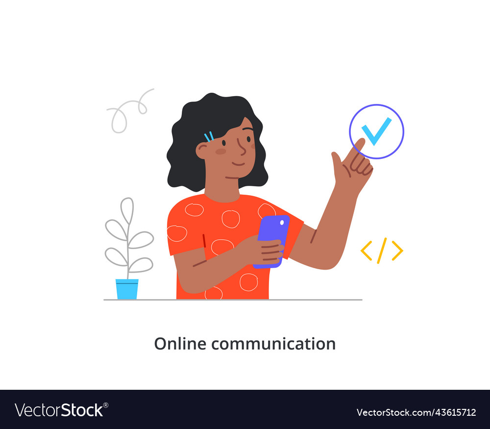 Online business communication concept