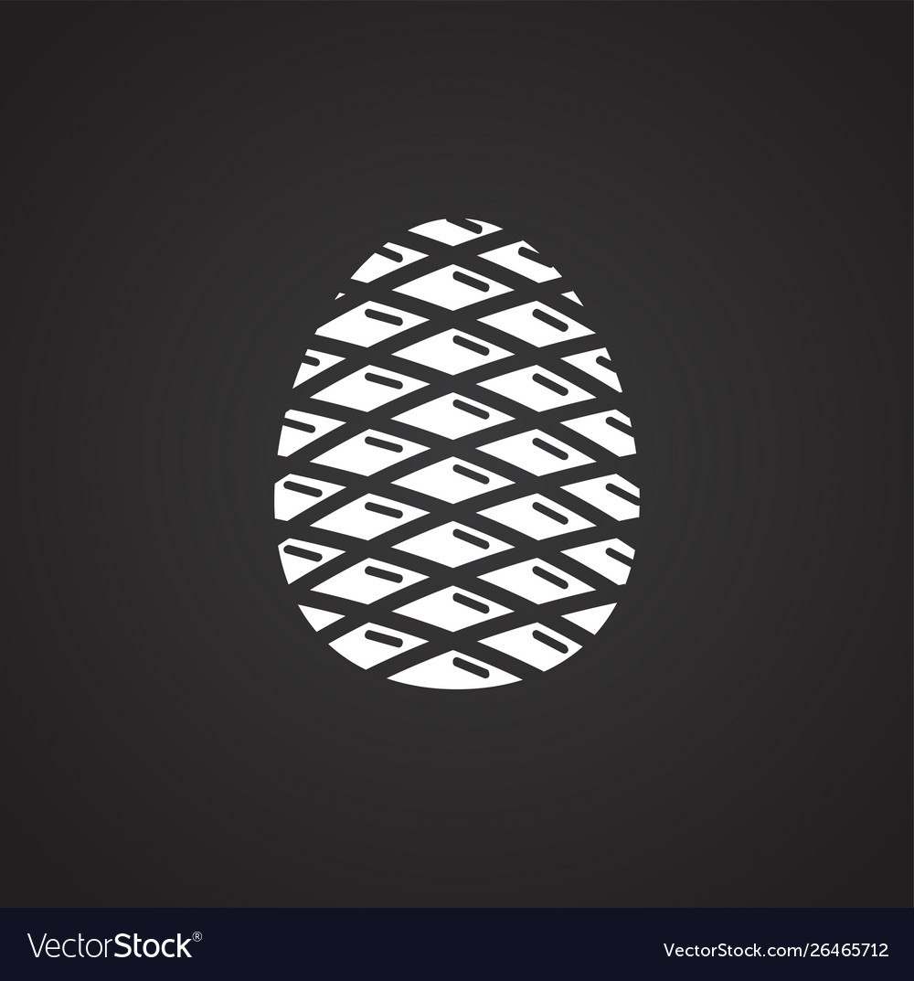 Pine cone icon on background for graphic and web Vector Image Pine cone icon on background for graphic and web