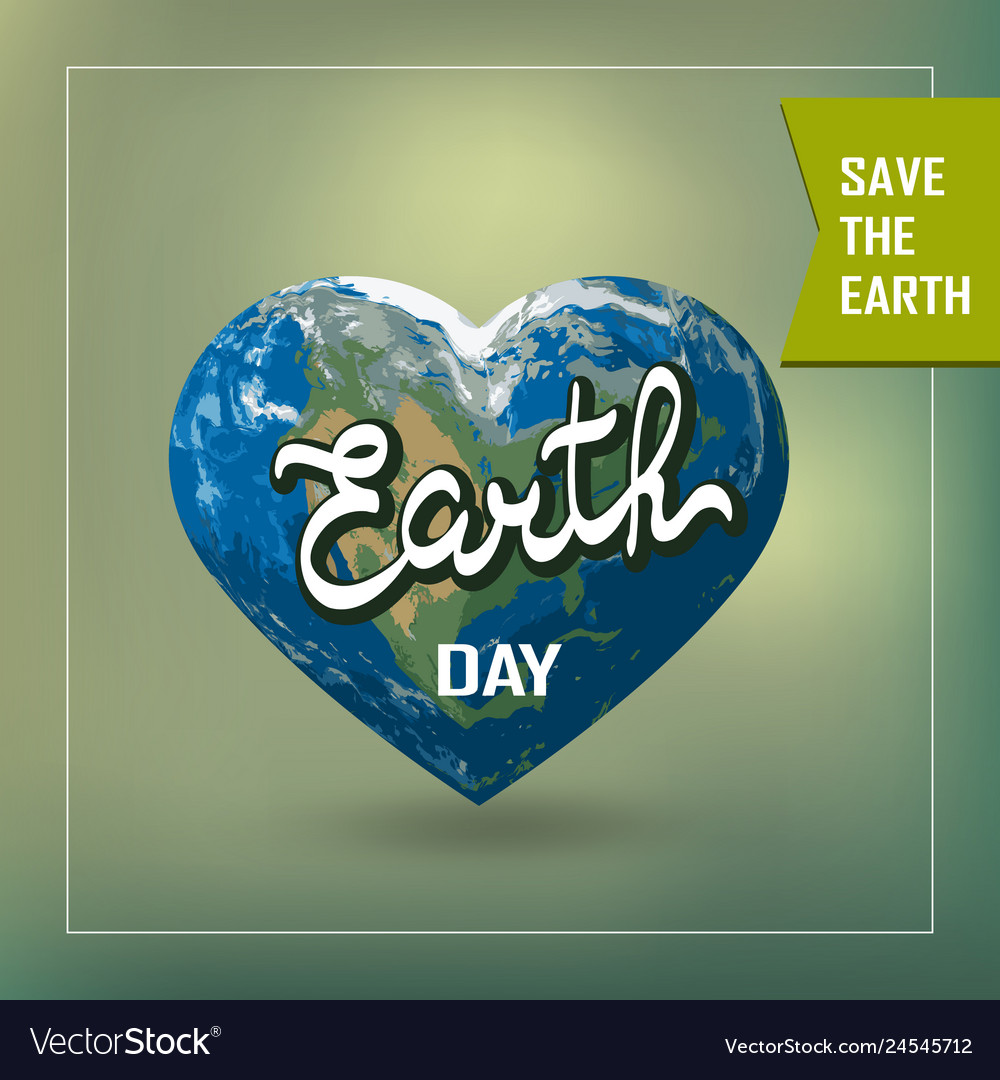 Poster with earth day