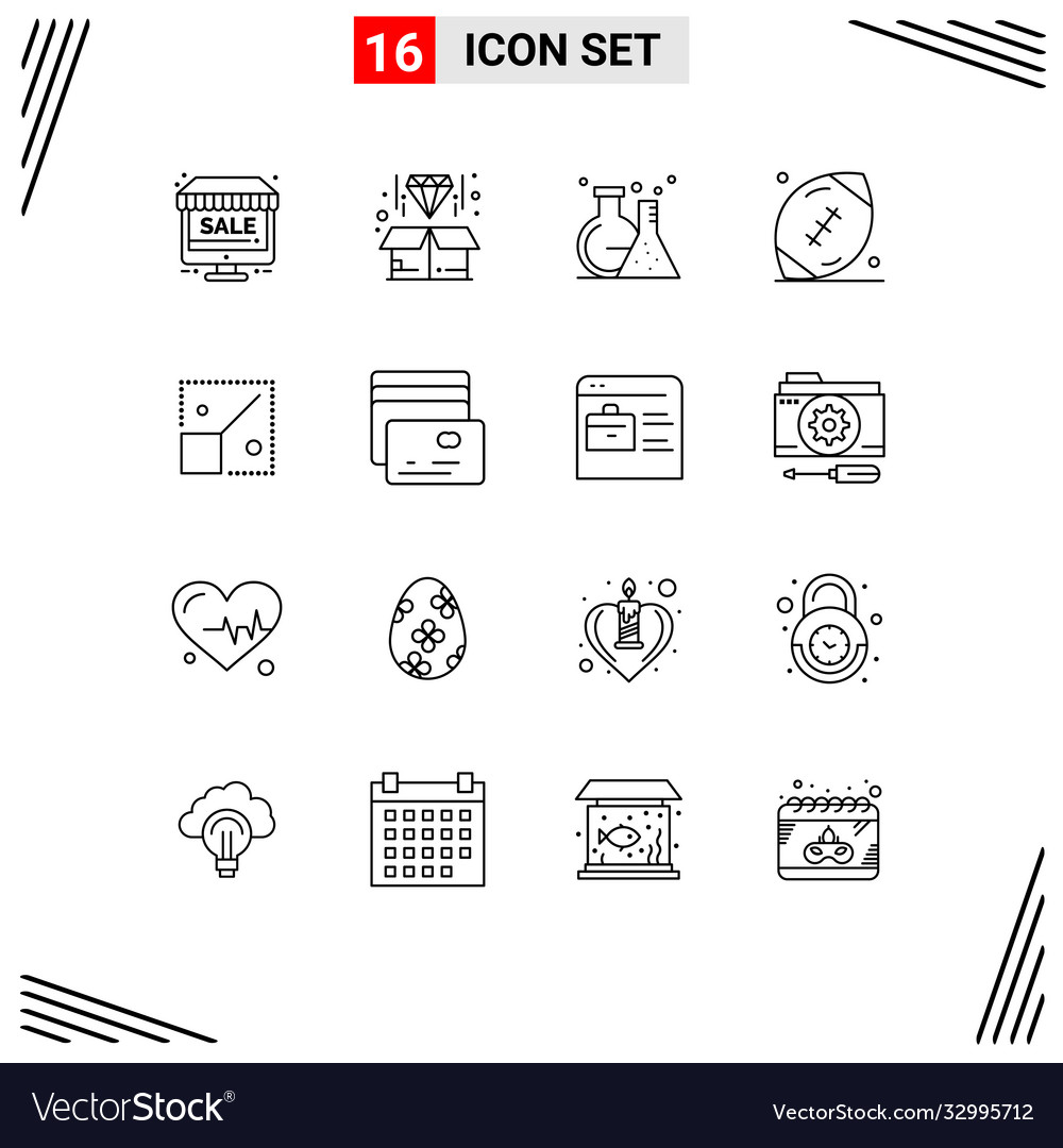 Set 16 outlines on grid for full game flask