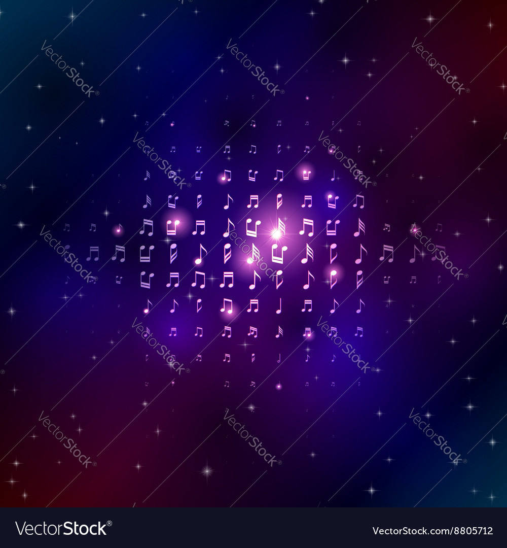 Space Music Background with Stars