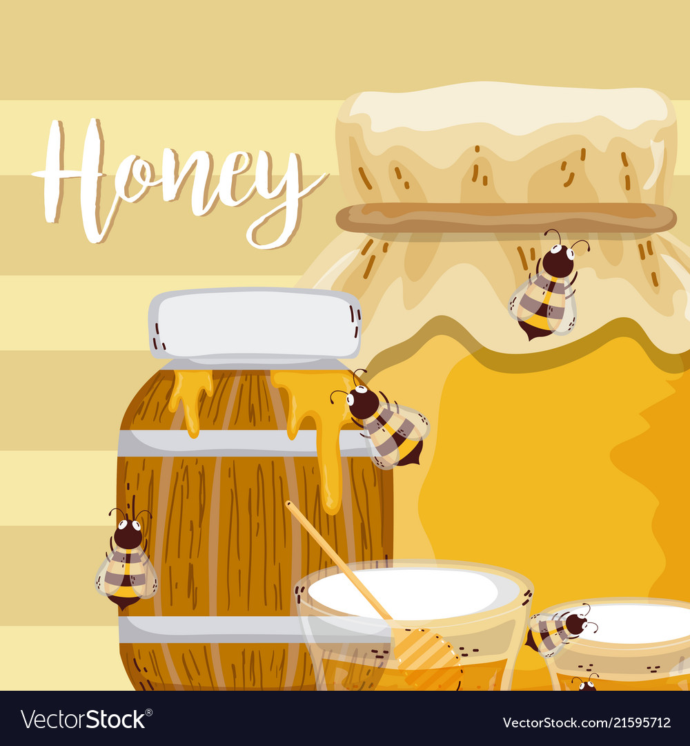 Sweet Honey Card Royalty Free Vector Image - Vectorstock