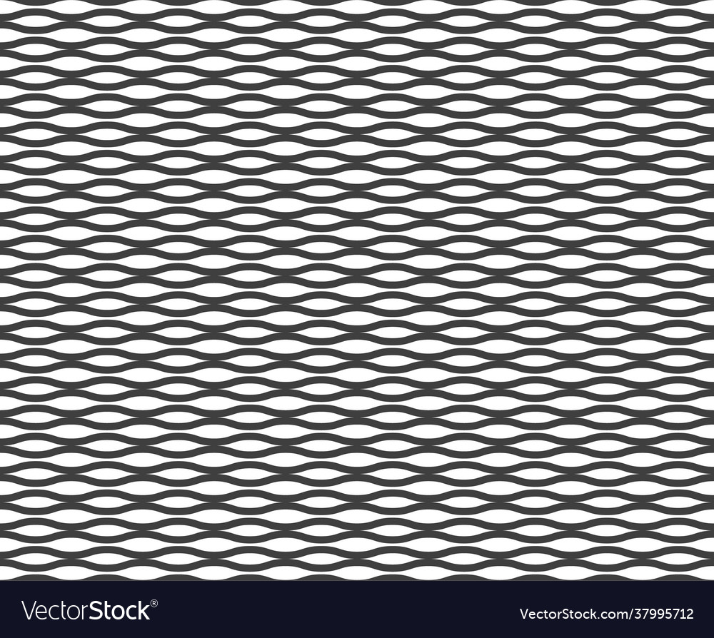Wave simple seamless wavy line smooth pattern Vector Image Wave simple seamless wavy line smooth pattern