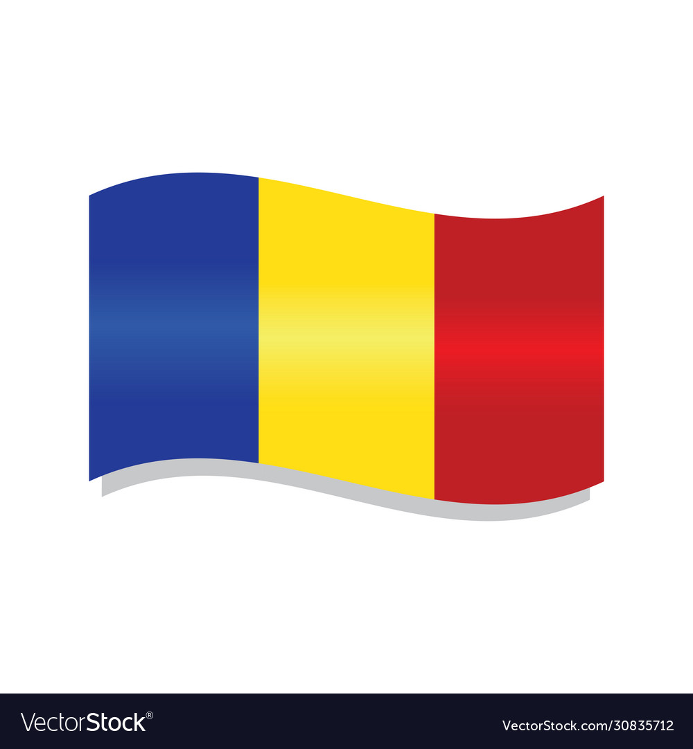 Waving flag romania Royalty Free Vector Image - VectorStock