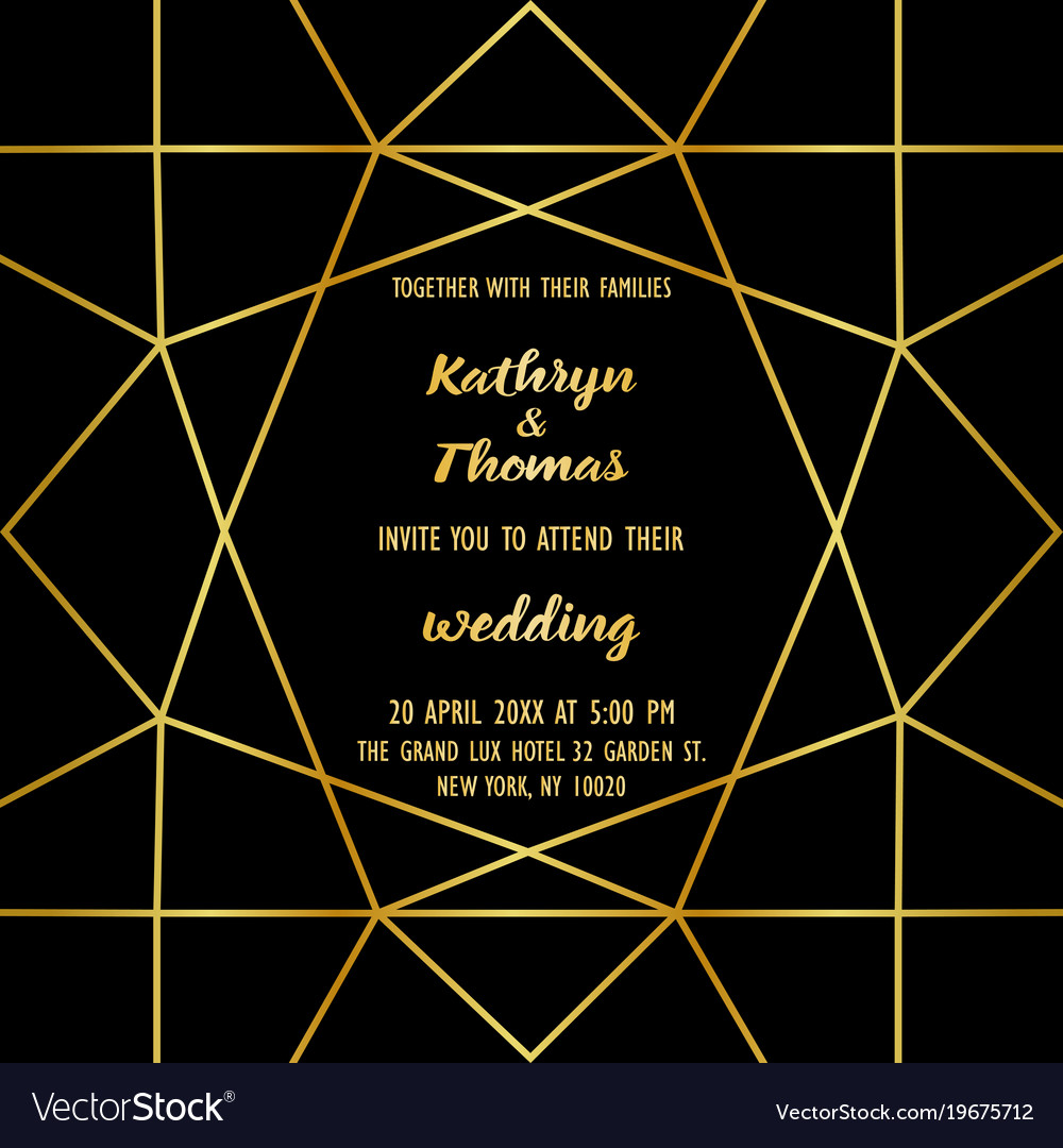 Wedding luxury invitation card