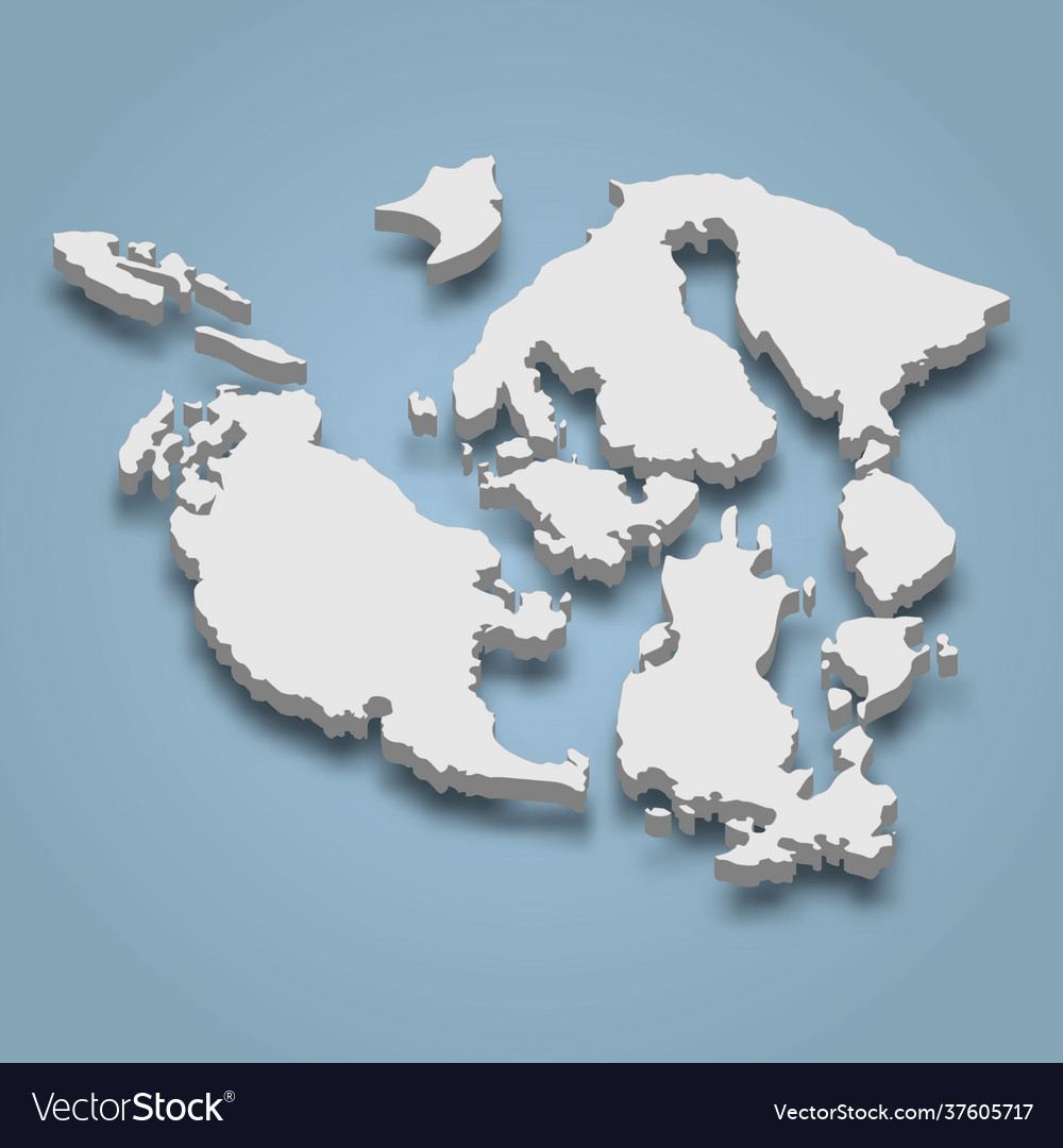 3D Isometric Map of San Juan Islands
