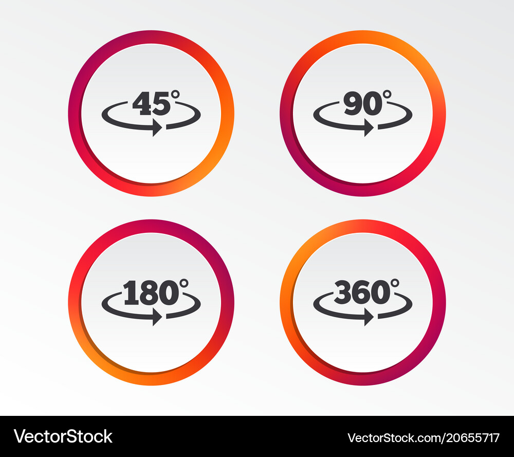 Angle Degree Icons - Math & Geometry Vector Image