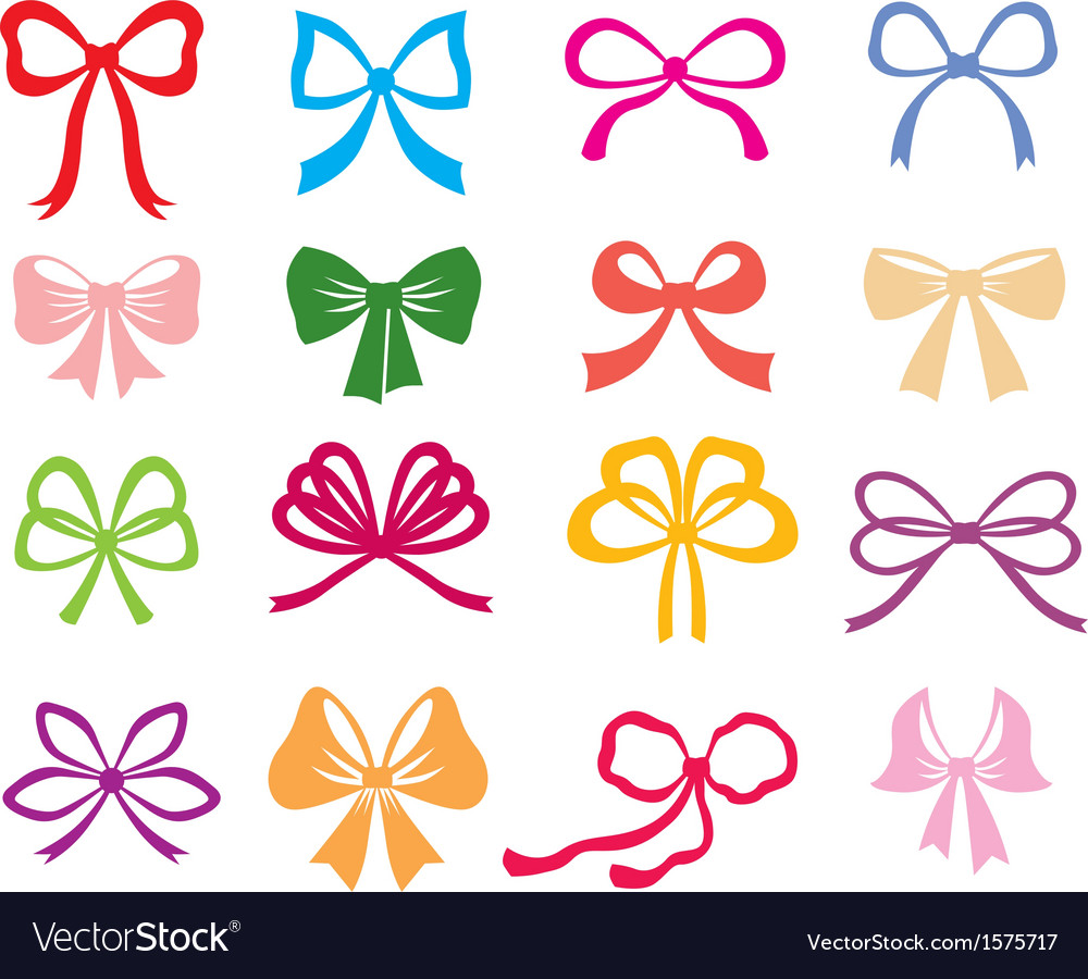 Bow Color Royalty Free Vector Image - VectorStock