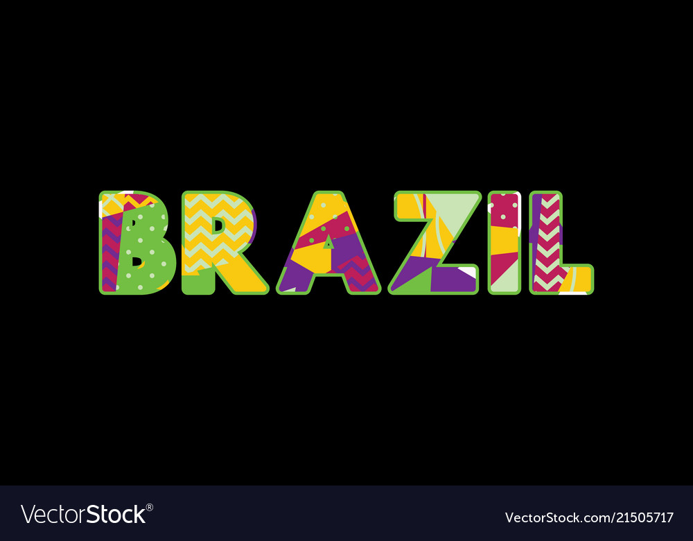 Brazil concept word art Royalty Free Vector Image