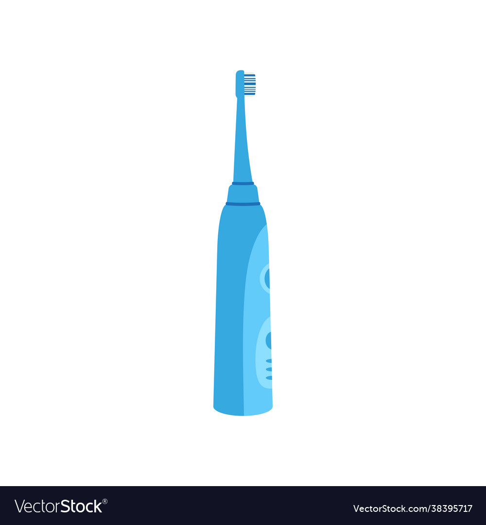 Cartoon electric toothbrush isolated