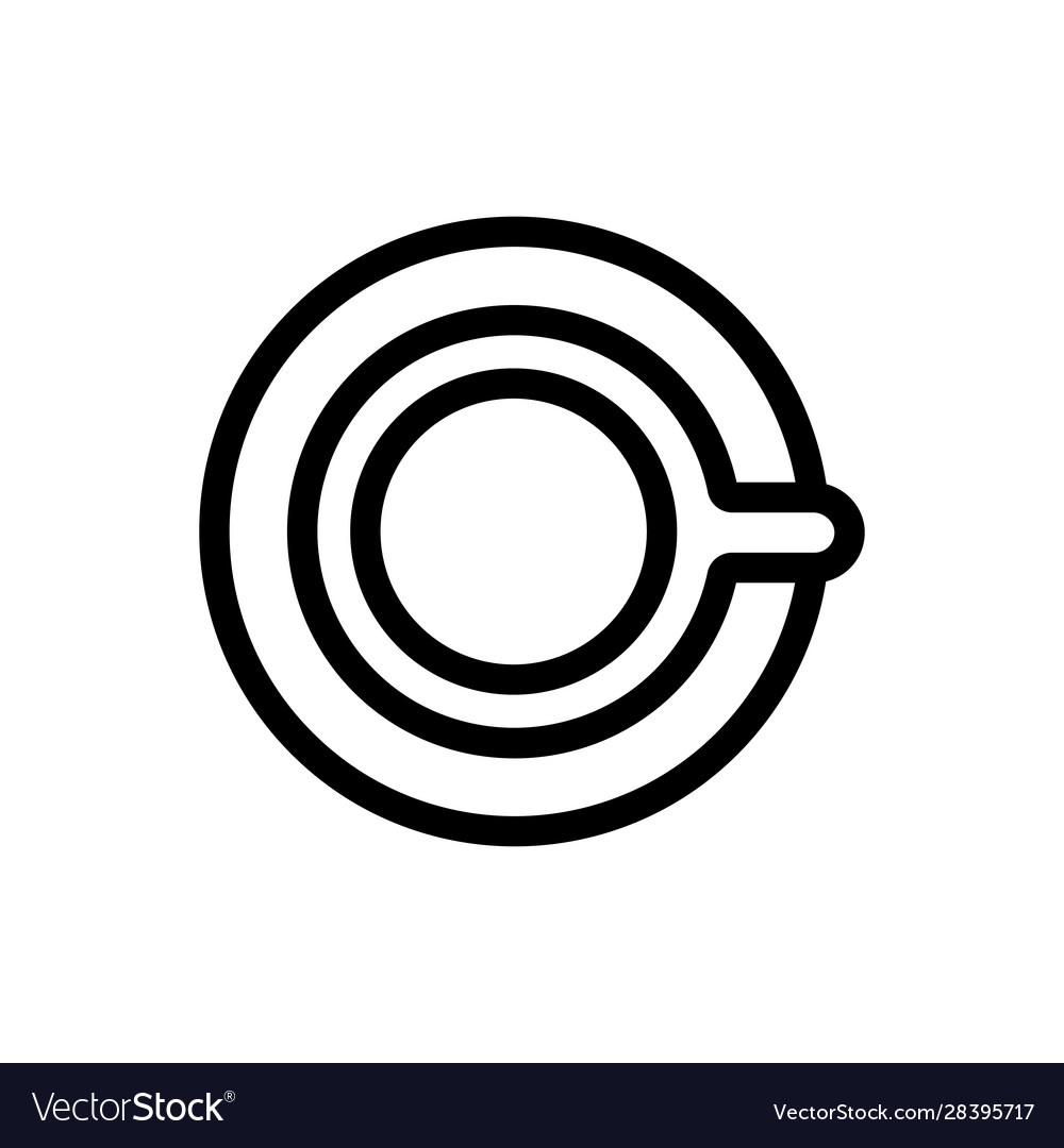 Cup coffee icon isolated contour symbol Royalty Free Vector