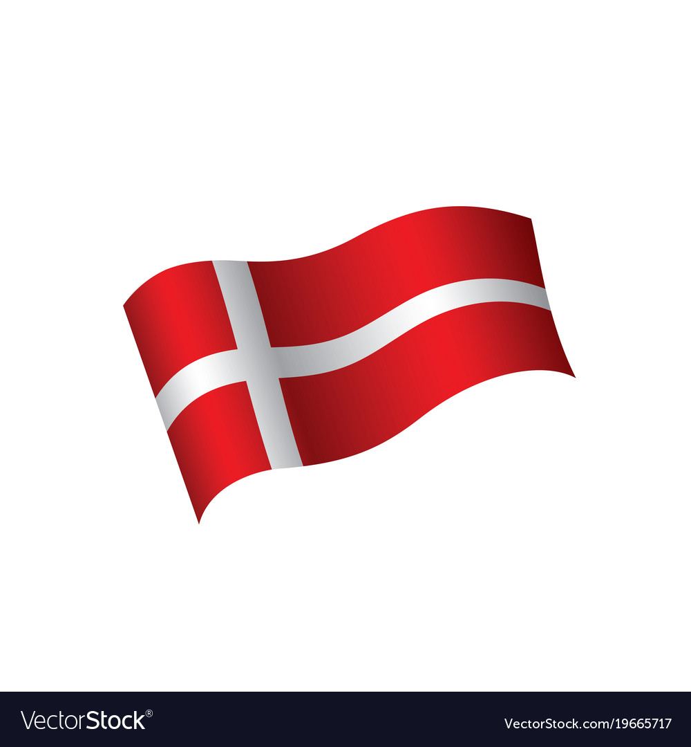 Denmark flag Royalty Free Vector Image - VectorStock