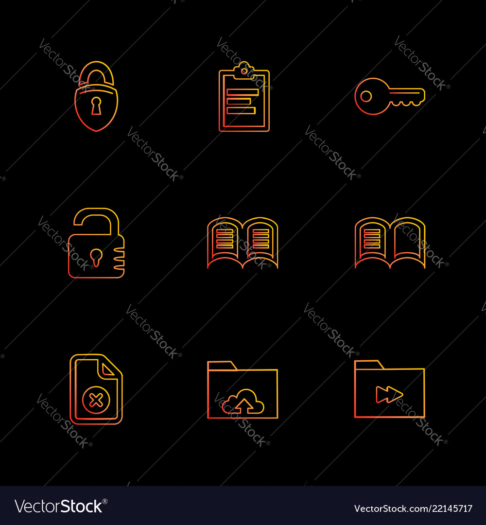 Files document clipboard write eps icons set