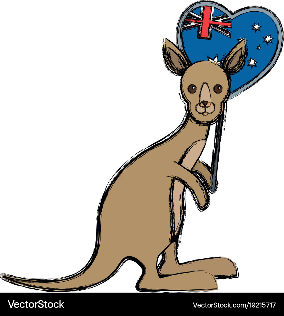 Kangaroo Royalty Free Vector Image - VectorStock