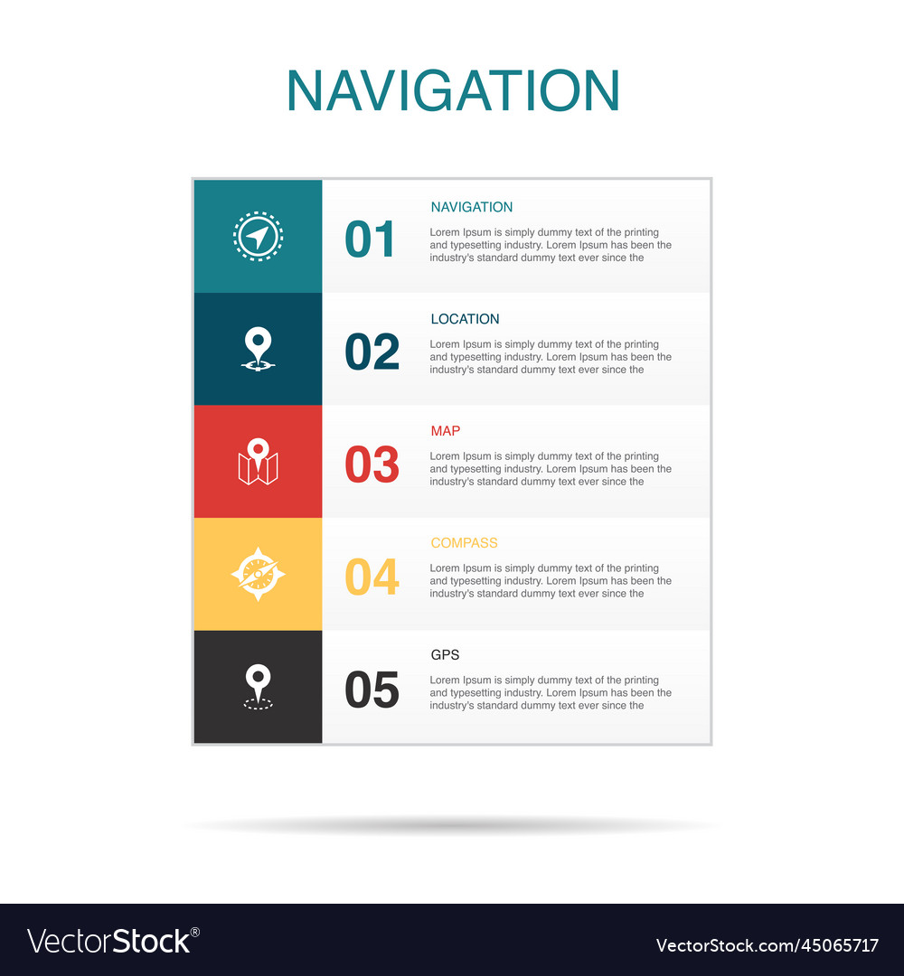 Navigation location map compass gps icons