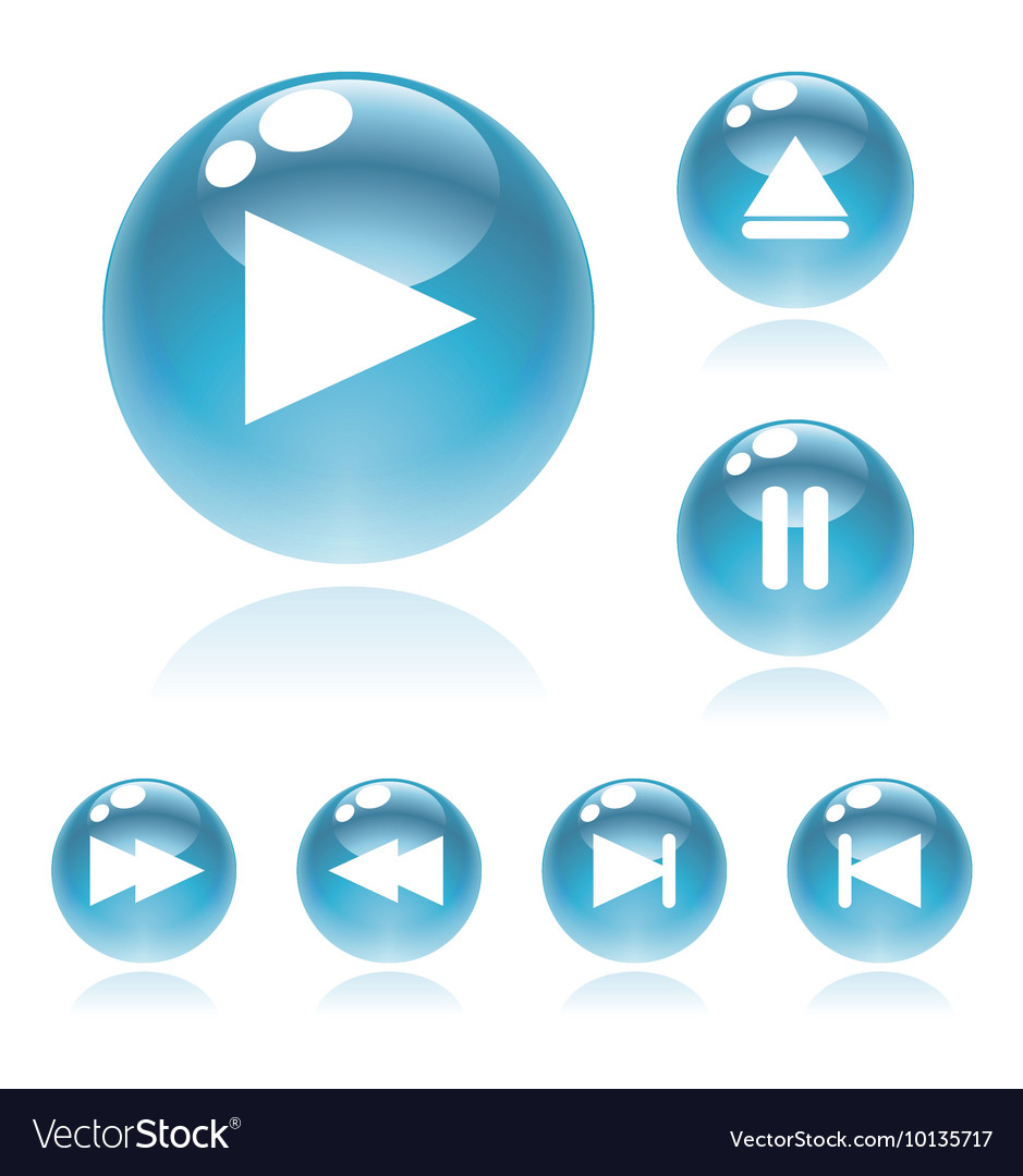 Set of glossy buttons
