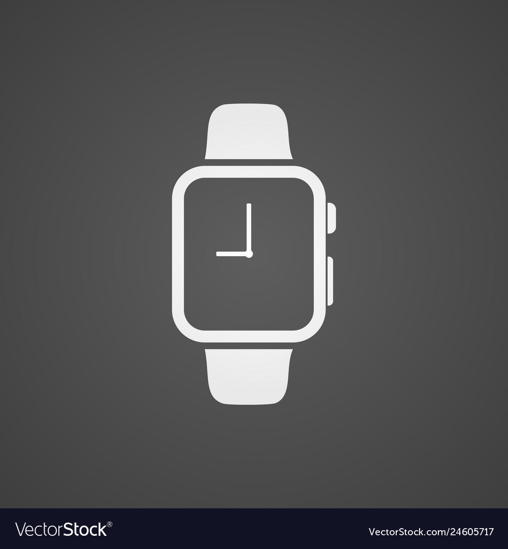 Smart watch with application icon on screen vector image Smart watch with application icon on screen