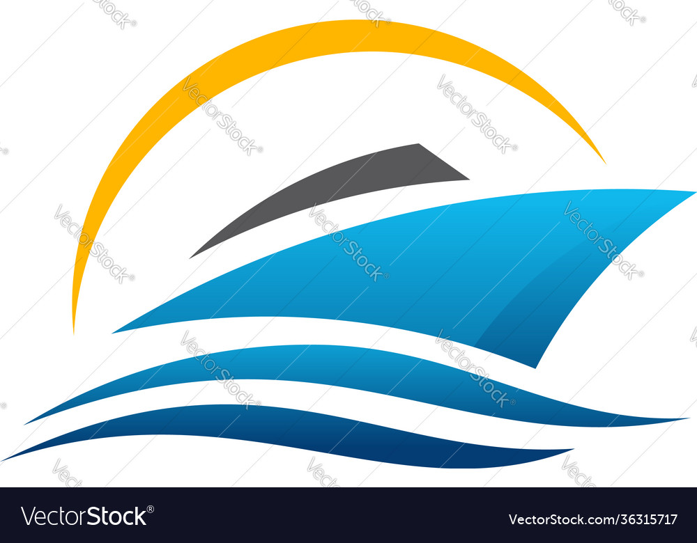 Speedboat logo designs template ship Royalty Free Vector