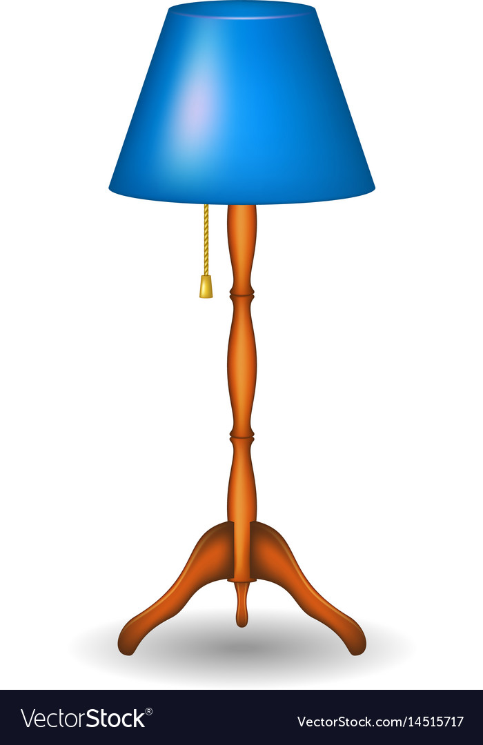 Stand lamp in retro design with shadow