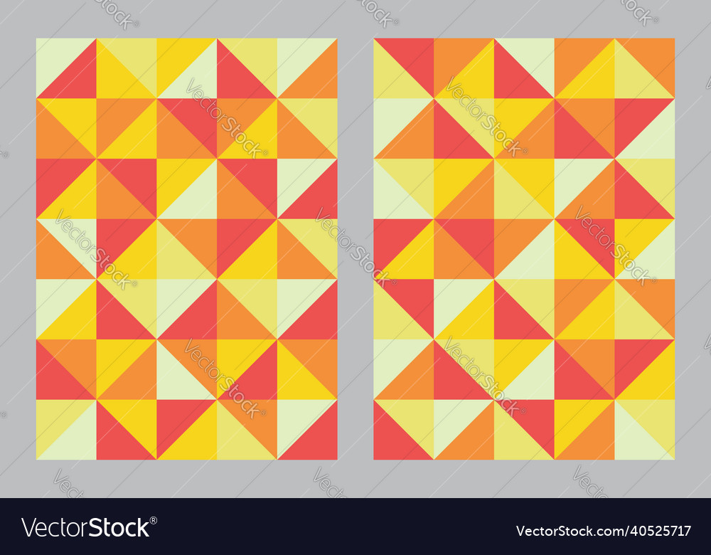Triangle pattern background bauhaus art style vector image Triangle pattern background bauhaus art style