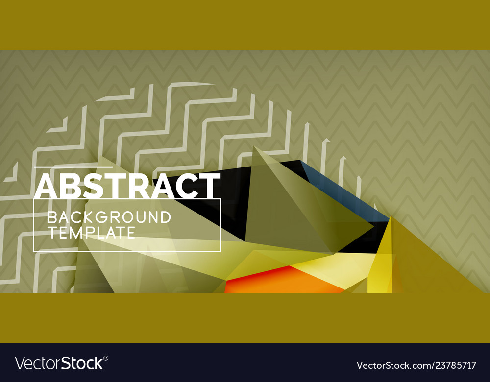 Triangular 3d geometric shapes background Vector Image Triangular 3d geometric shapes background