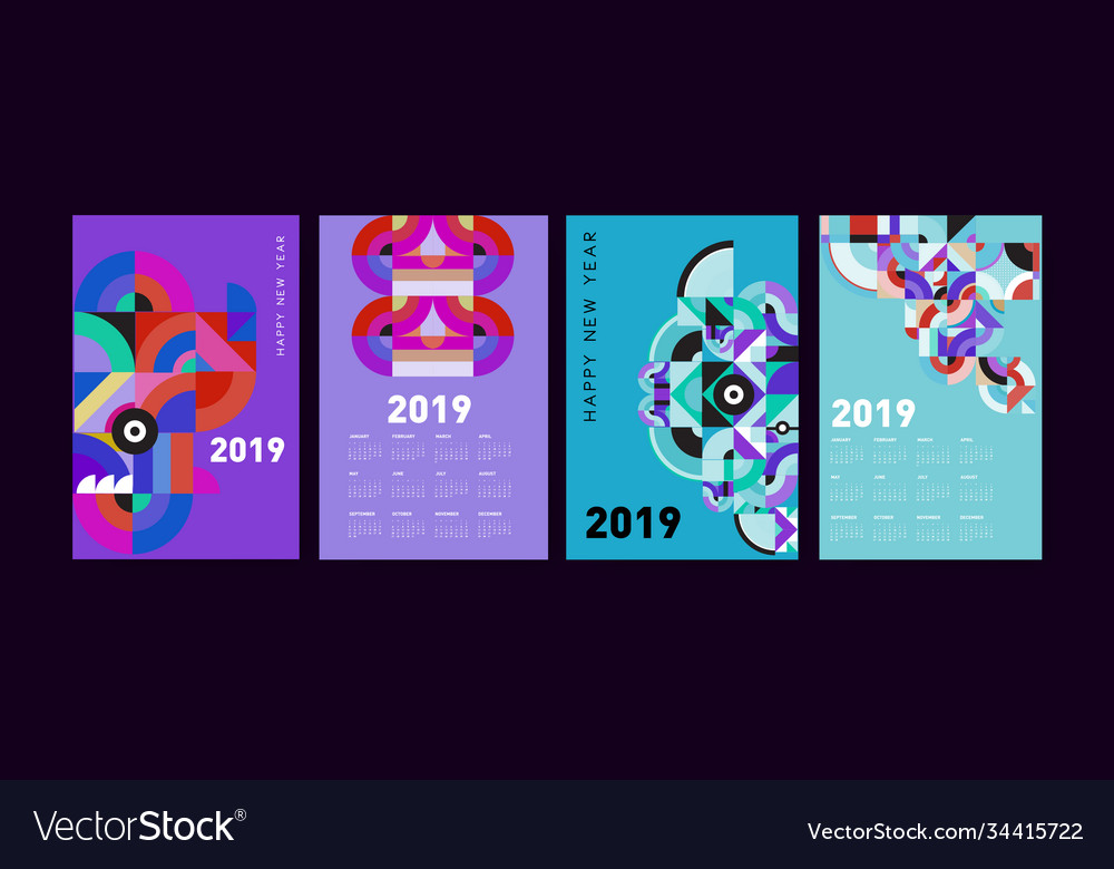 2021 calendar design template with colorful vector image 2021 calendar design template with colorful