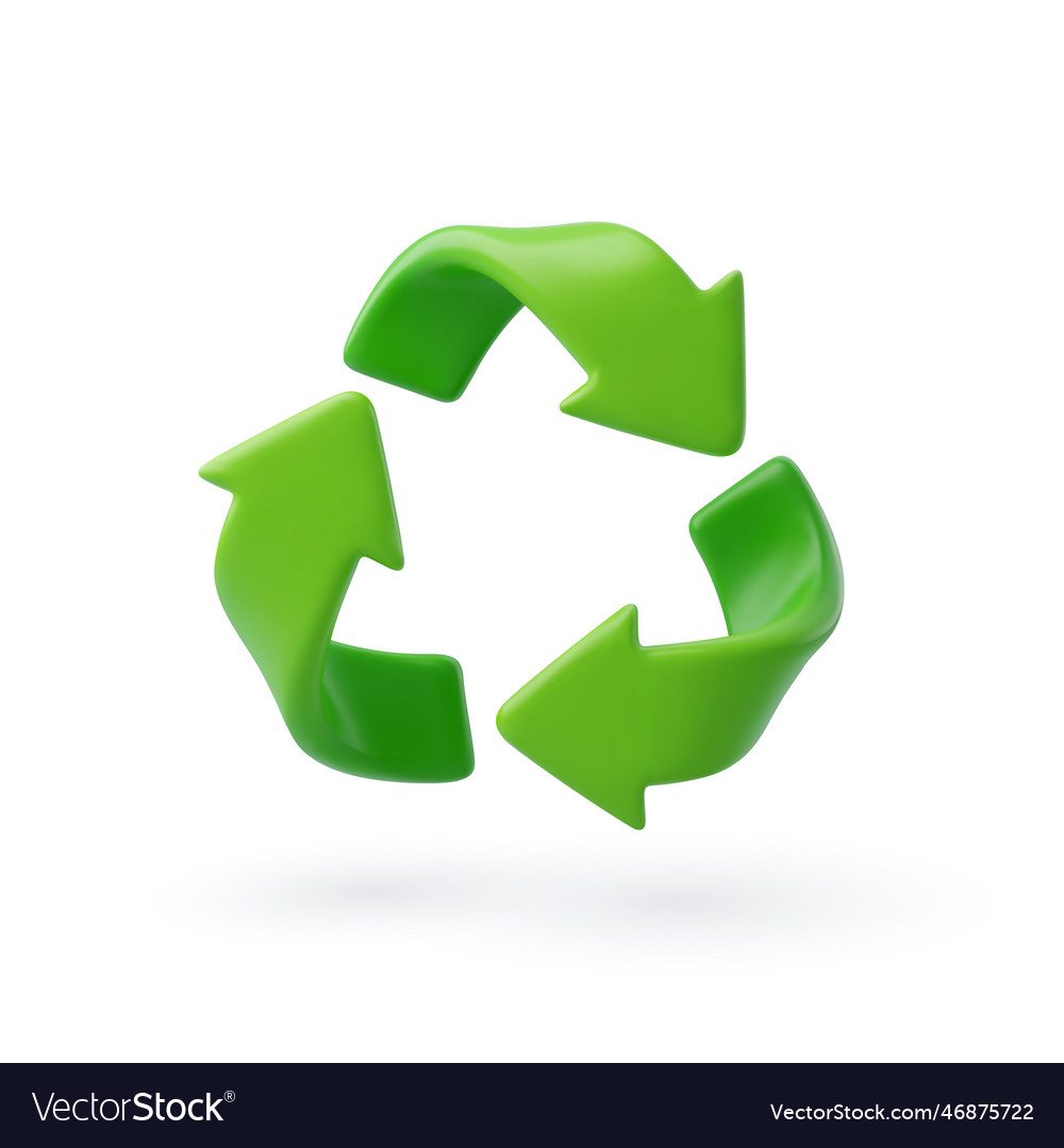 3d green arrows recycle earth day environment