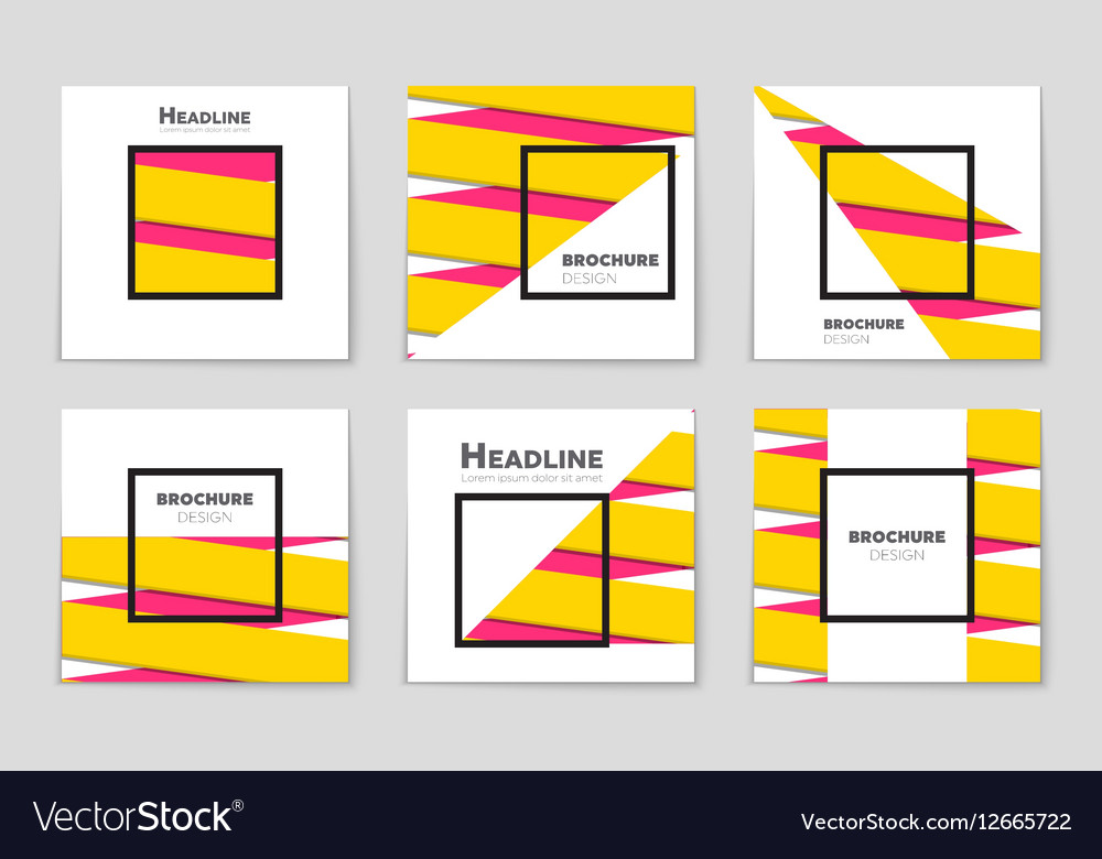 Abstract layout background set for art