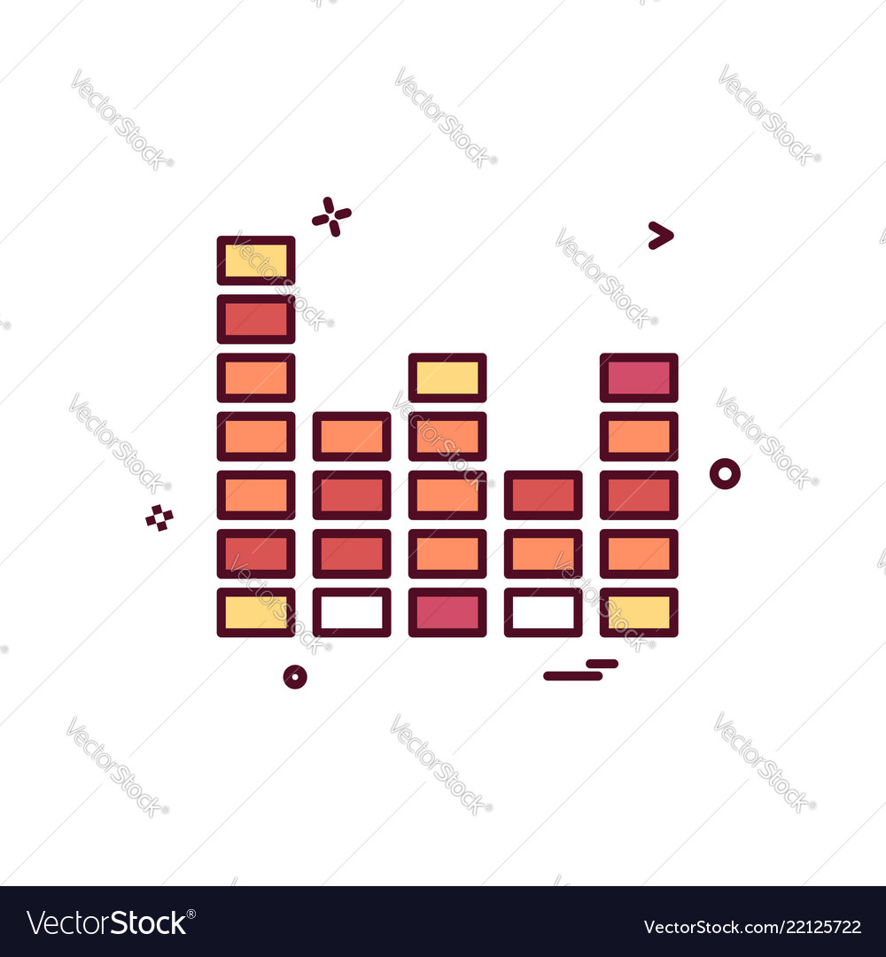 Bar graph icon design Vector Image Bar graph icon design