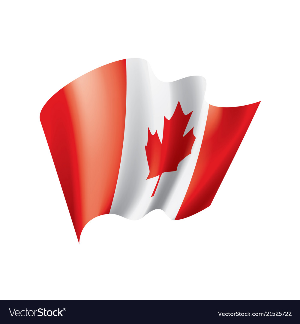 Canada flag on a white Royalty Free Vector Image