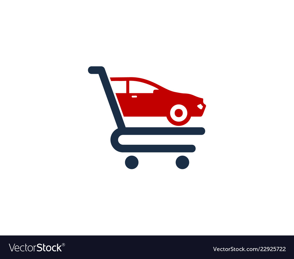 Pasado derrocamiento Diariamente Car shopping logo icon design Royalty Free Vector Image