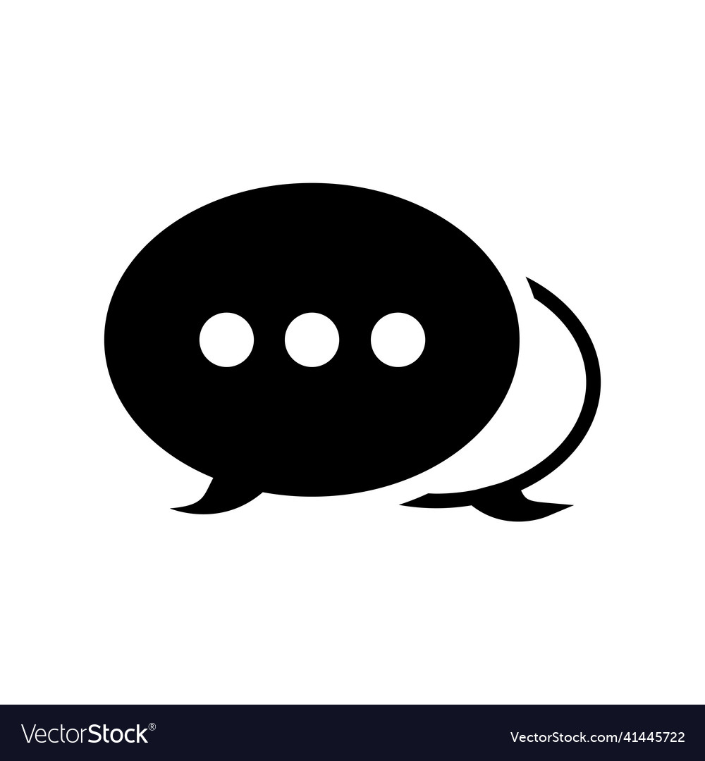 Chat icon with dialog clouds vector image Chat icon with dialog clouds