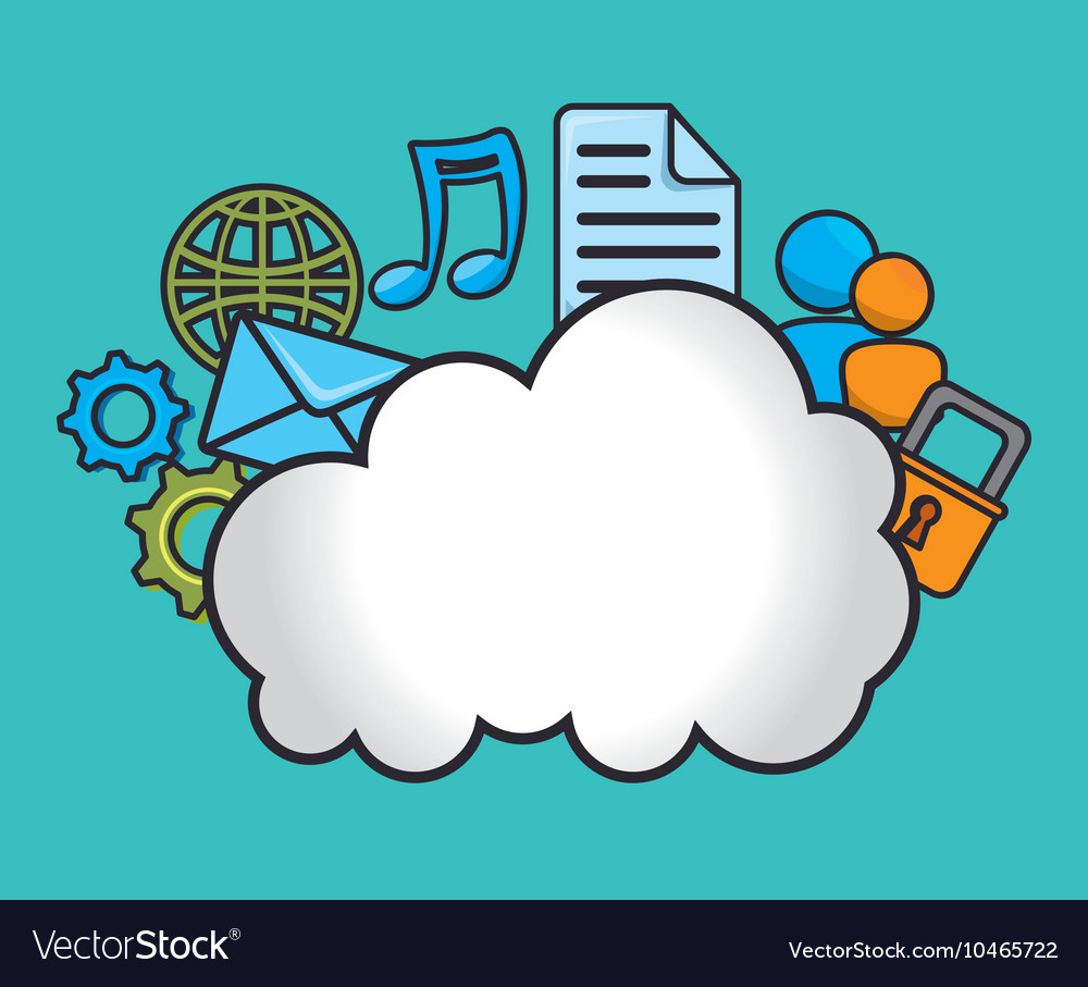 Cloud computing data icon