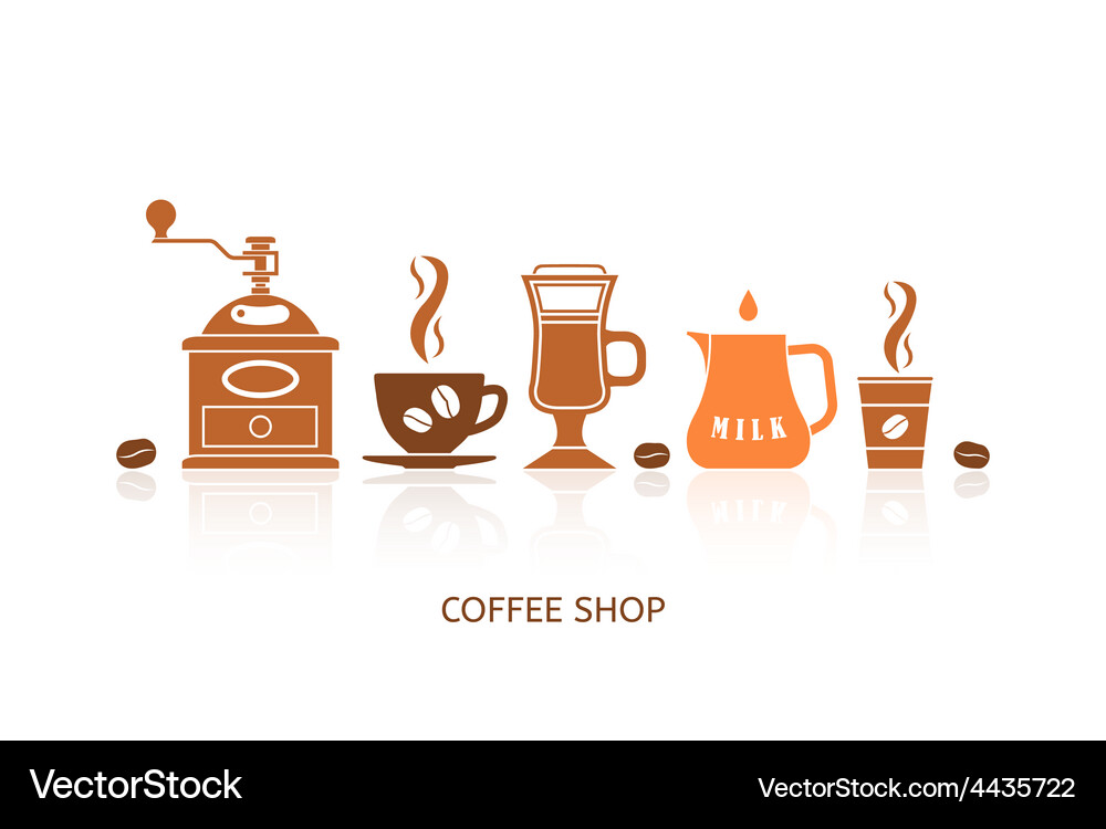 Coffee icons set Royalty Free Vector Image - VectorStock