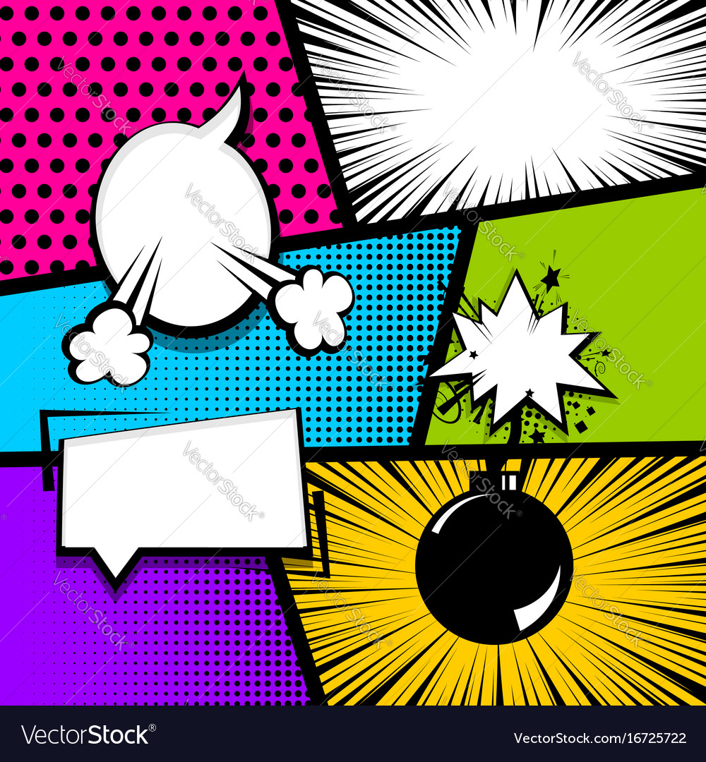 Comic Strip Pop Art - Bomb & Speech Bubble