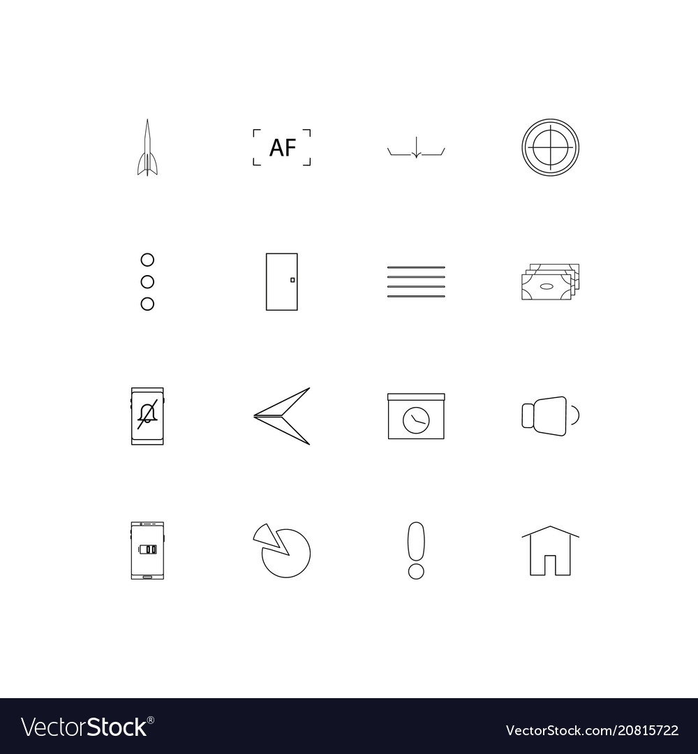 Internet of things linear thin icons set outlined
