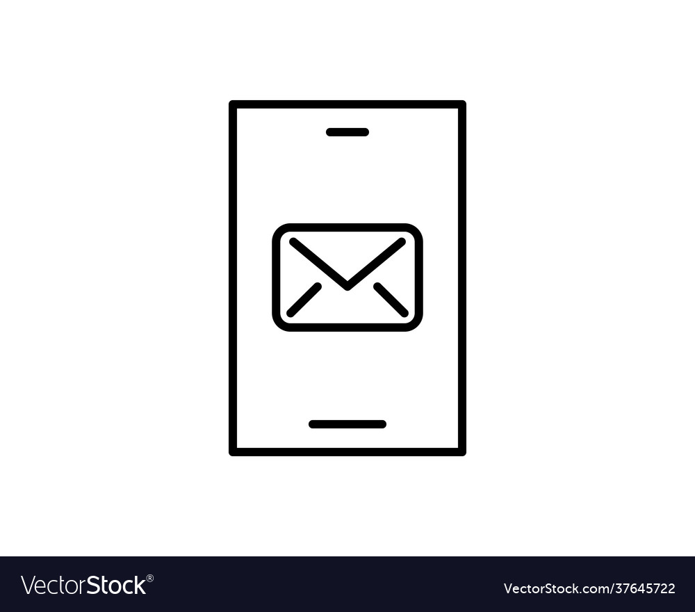 Message icon in trendy flat style isolated