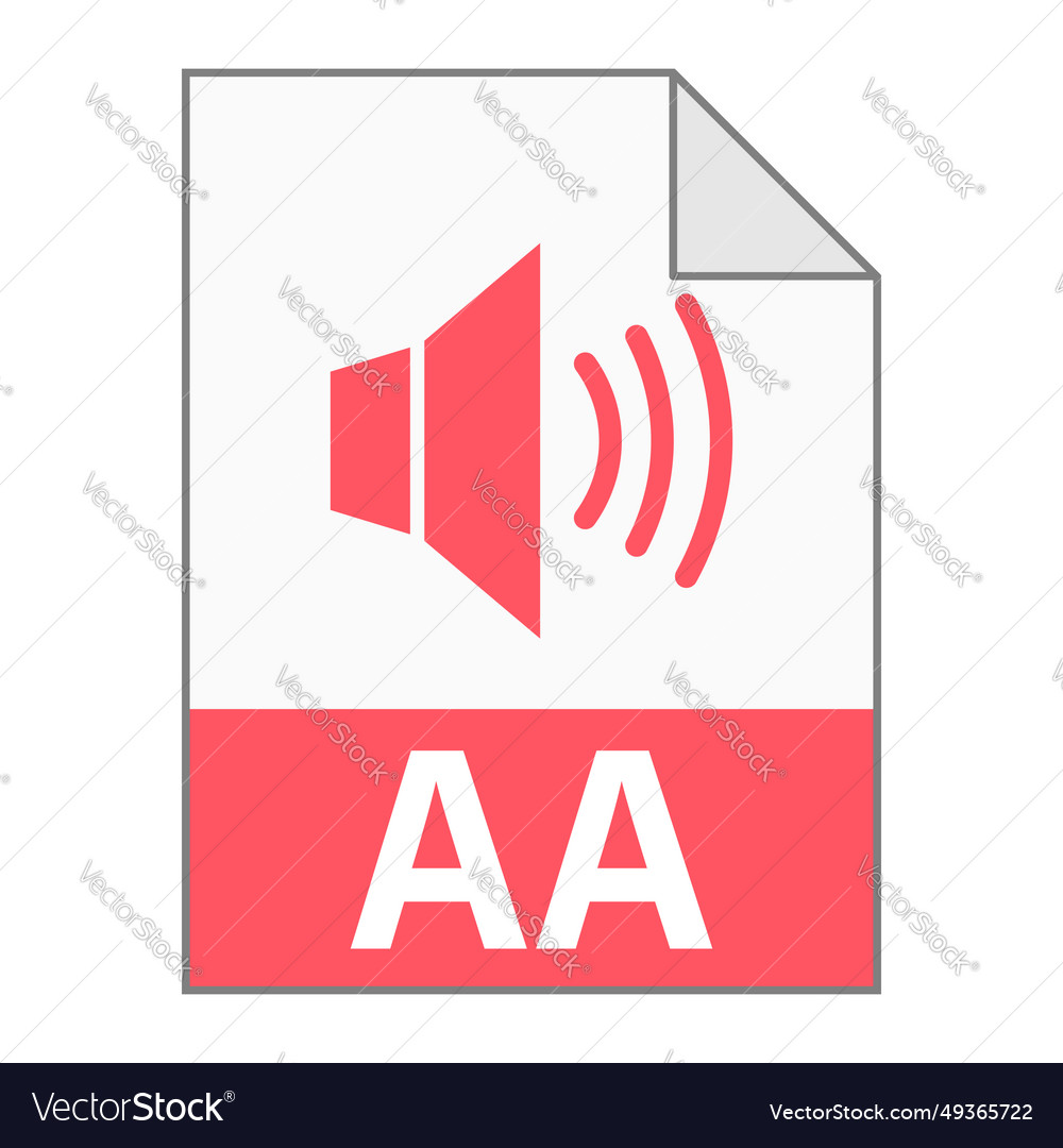 Modern flat design of aa file icon for web vector image Modern flat design of aa file icon for web