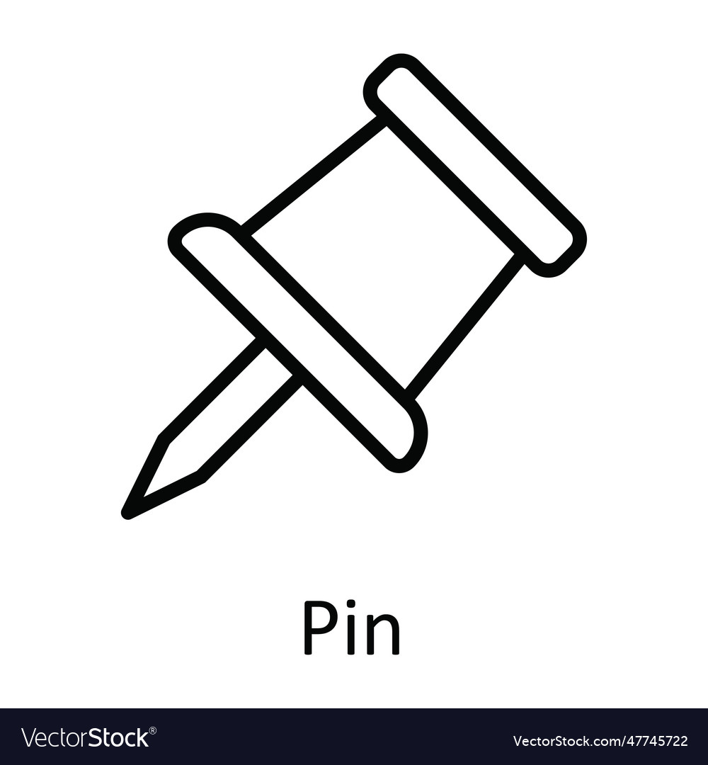 Pin outline icon design educa