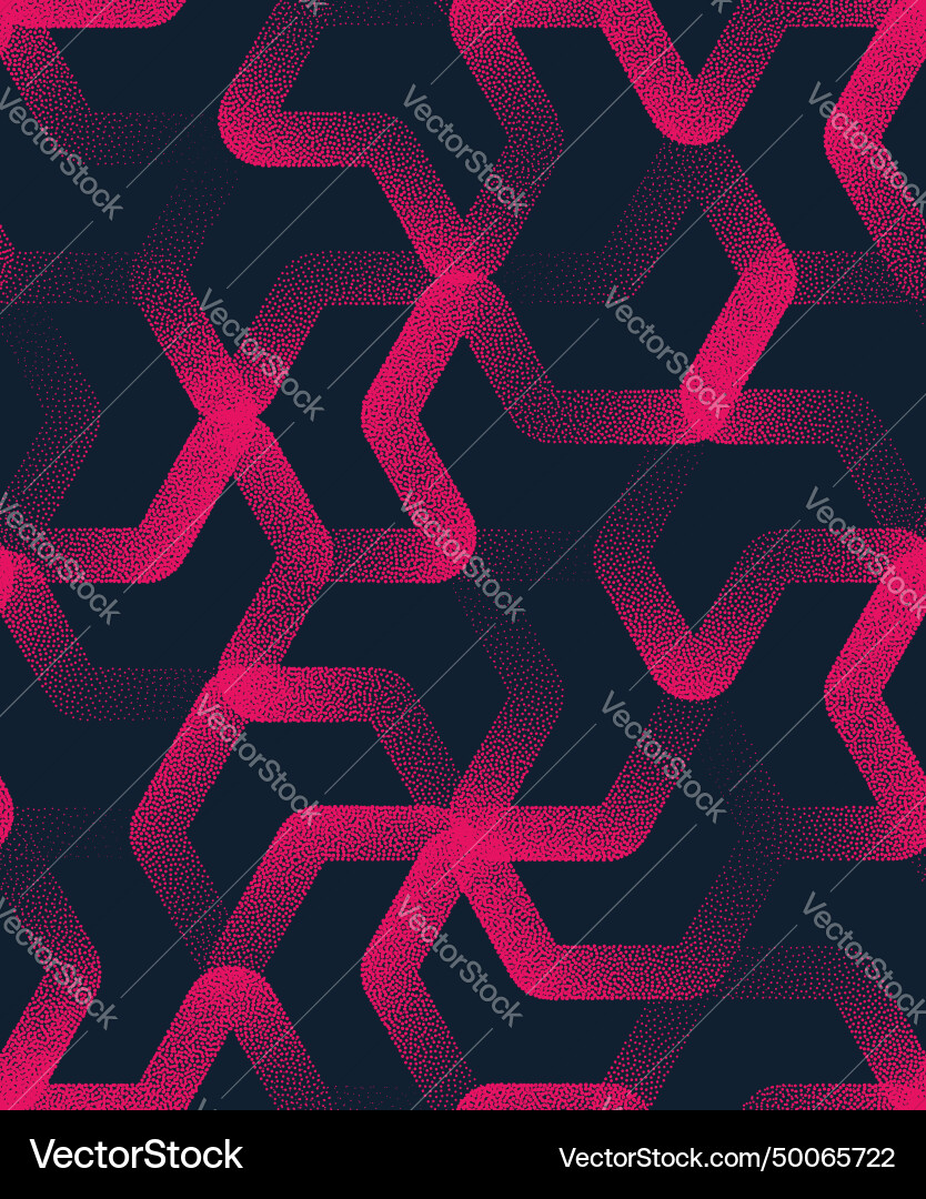 Pink intricate rounded lines seamless pattern Vector Image