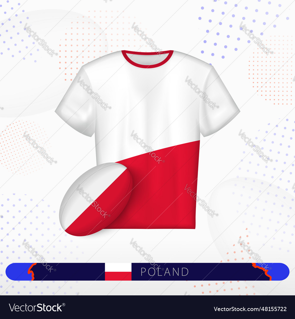 Poland rugby jersey with ball