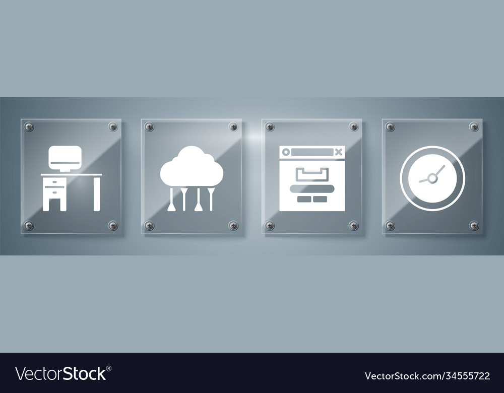 Set clock browser window network cloud