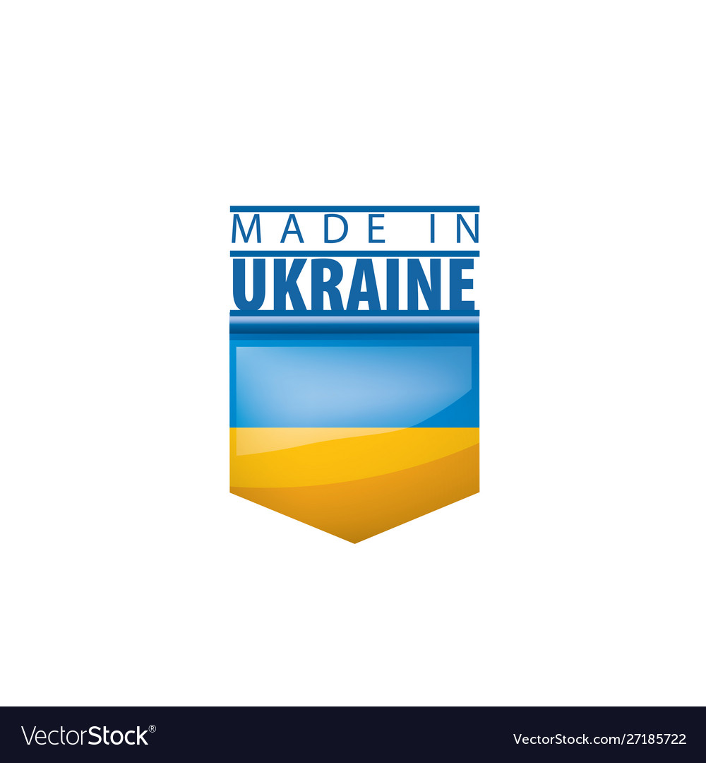 Ukraine flag on a white Royalty Free Vector Image