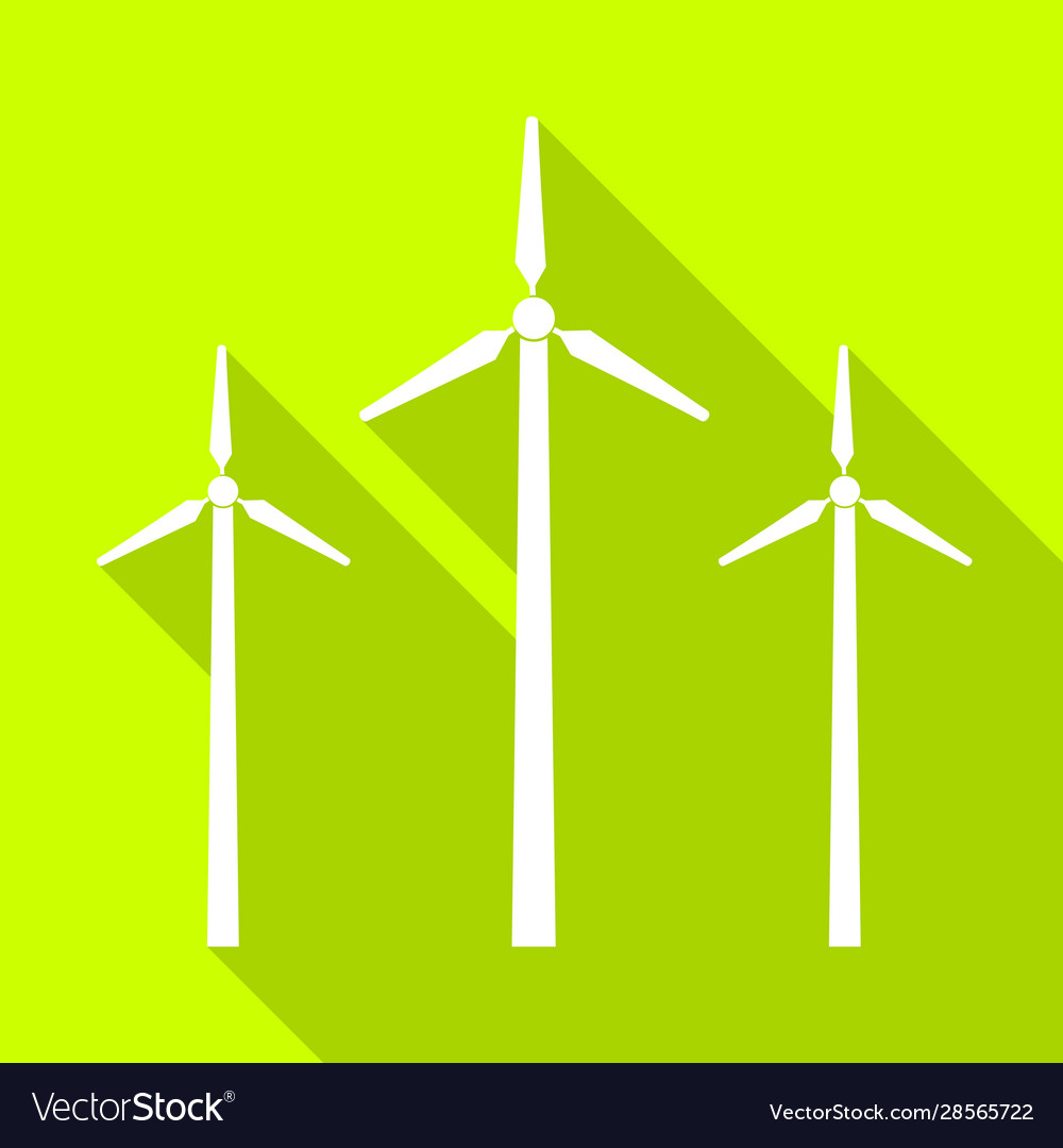 Wind turbine generator icon with drop shadow Vector Image Wind turbine generator icon with drop shadow